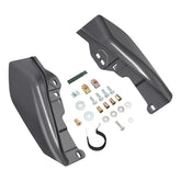 HR3 Gauntlet Gray Metallic Mid-Frame Air Deflectors For Harley Touring and Trike Models 09-24